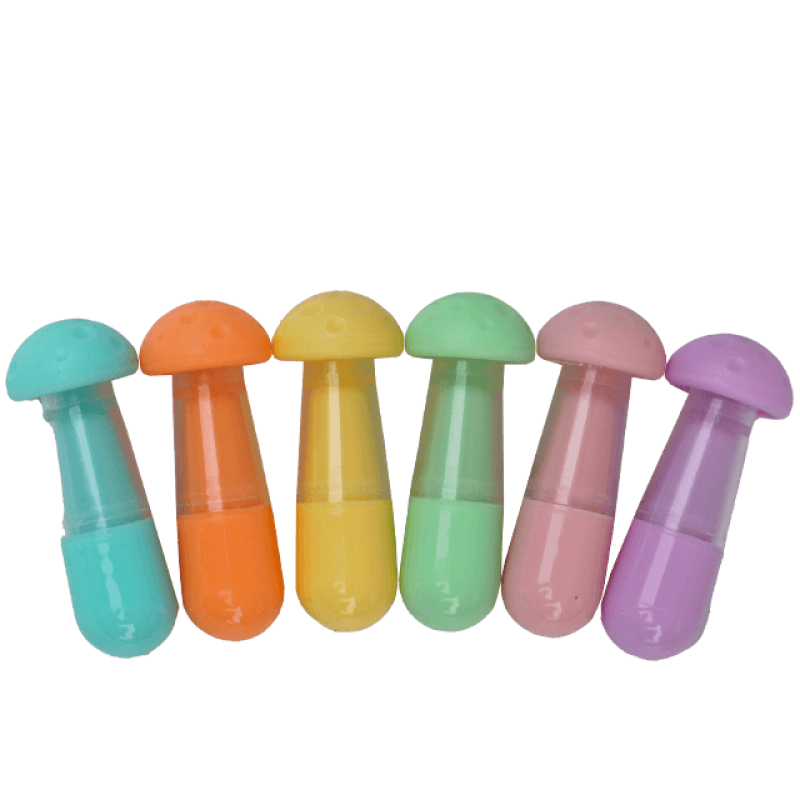 Textmarker mini forma ciupercuta 6 buc